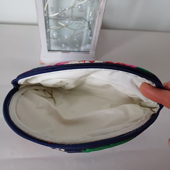 Vintage Guy Laroche Paris Montrel Floral Makeup Pouch Bag Travel Organiser - Picture 6 of 9